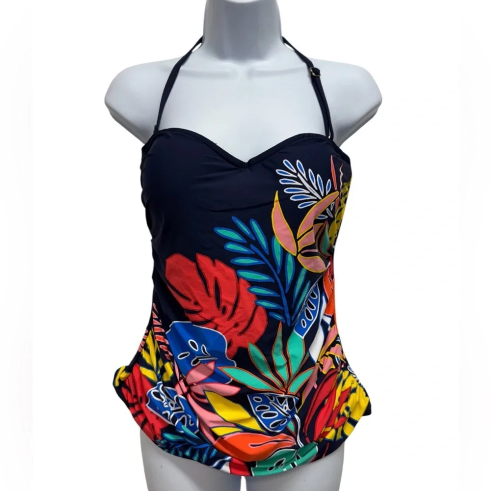 Bleu Rod Beattie Colorfield Bandini Swim Top Size 12 NWT